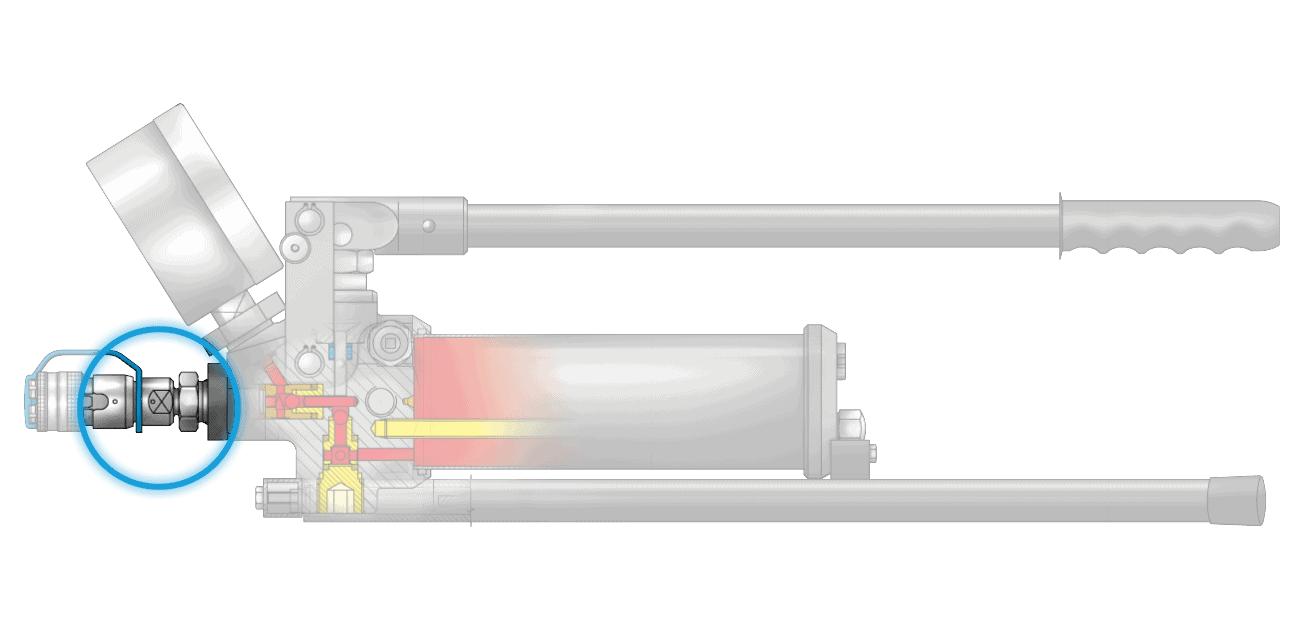 Acople rápido de cierre automatico, dependiendo de la versión, conexión roscada para mangueras de alta presión.