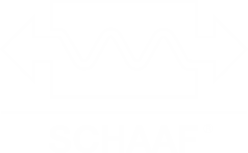 SCHAAF Logo Outlines weiß